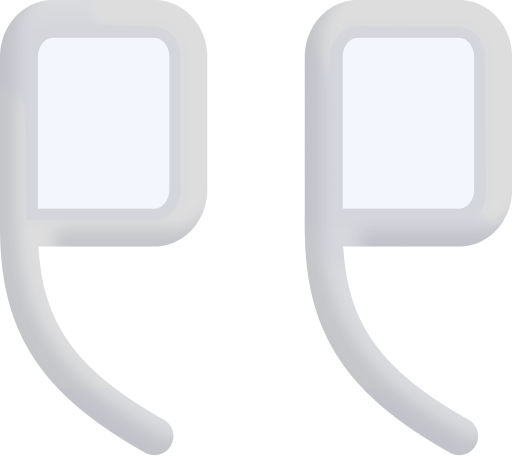 icône guillemets ouverts blanc