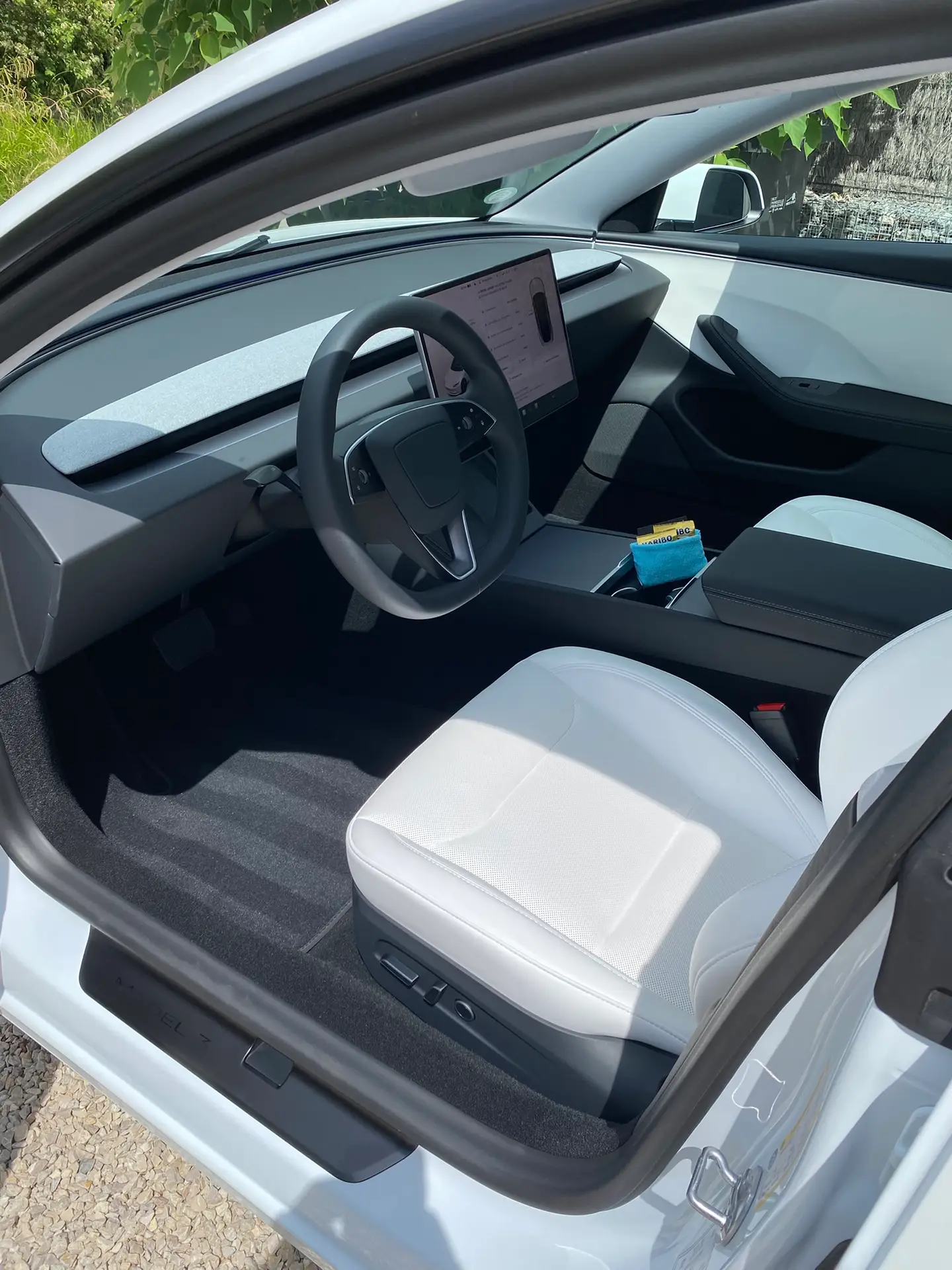 Nettoyage automobile professionnel de l'habitacle d'une Tesla - prestation nettoyage premium intérieur